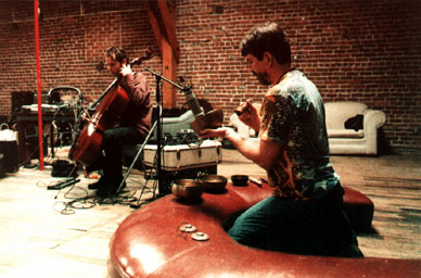 Bowl duet with electronic cello