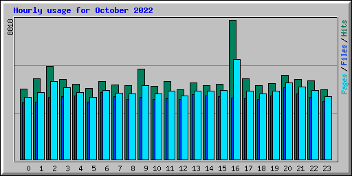 Hourly usage for October 2022