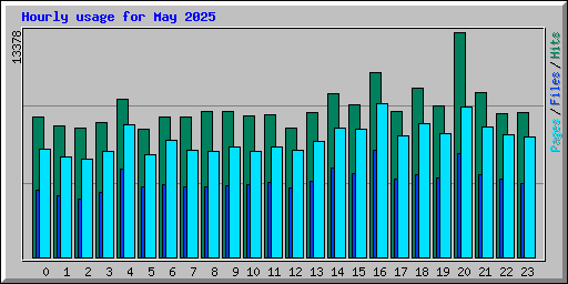 Hourly usage for May 2025