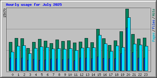 Hourly usage for July 2025