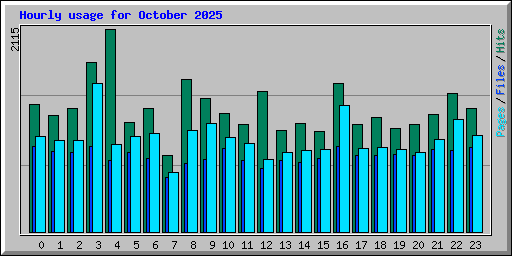 Hourly usage for October 2025