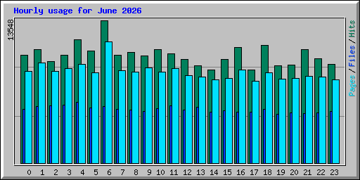 Hourly usage for June 2026