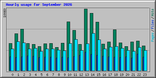 Hourly usage for September 2026